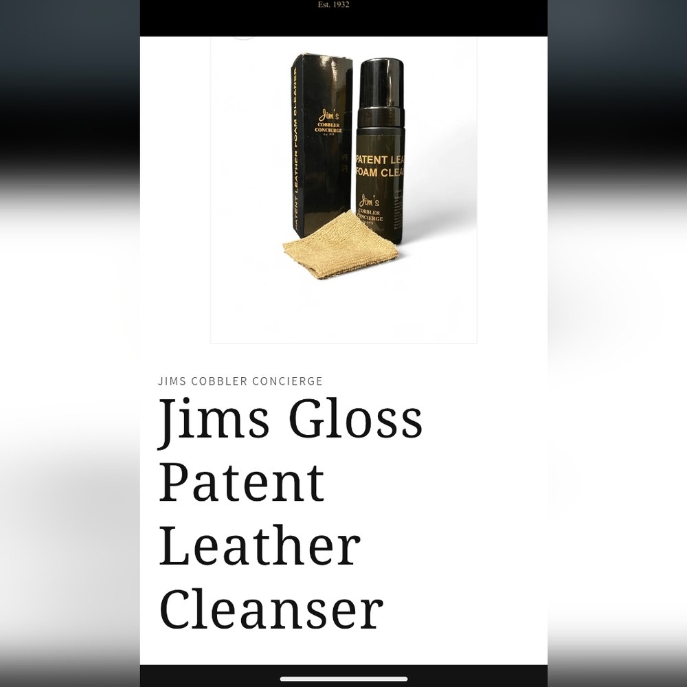 The Famous Jim's Patent Leather Foam Cleaner, All Leathers. Jim Juice - Picture 2 of 2